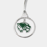 UVU Wolverines Circle 2 Piece Officially Licensed Silver Two-Piece Colored Ornaments